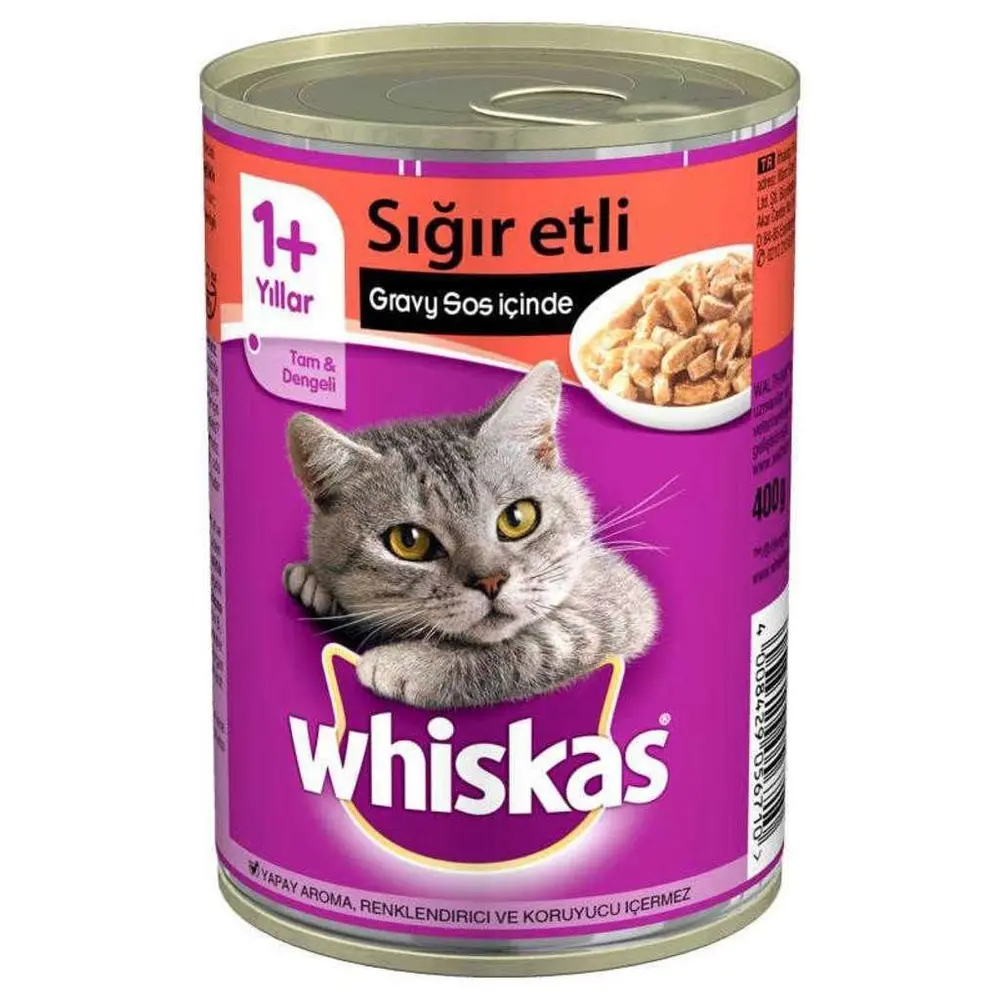 WHİSKAS KEDİ MAMASI 400GR KONSERVE *24 (LÜTFEN ÇEŞİT BELİRTİNİZ.)