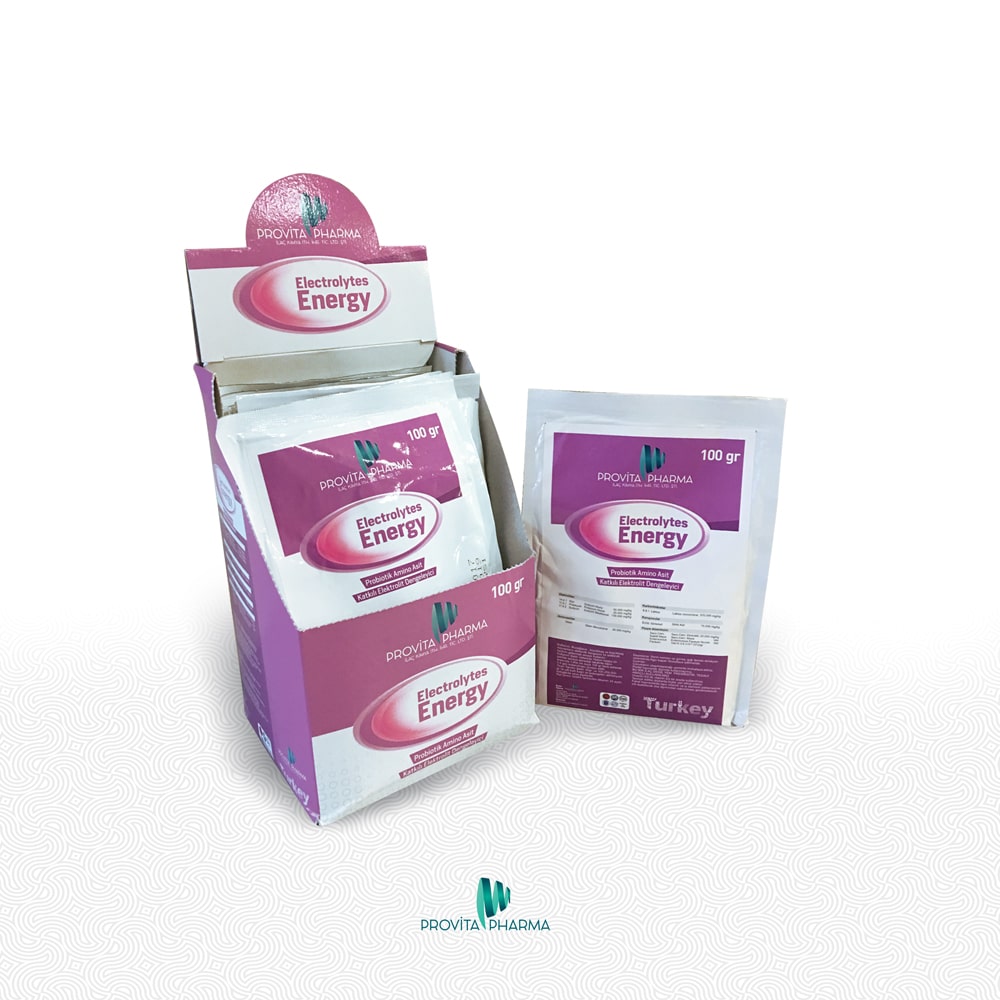 ELECTROLYTES ENERGY PROBIOTIK AMİNO ASİT KATKILI  ELEKTROLİT DENGELEYİCİ PREMİKS 100 GRAM 