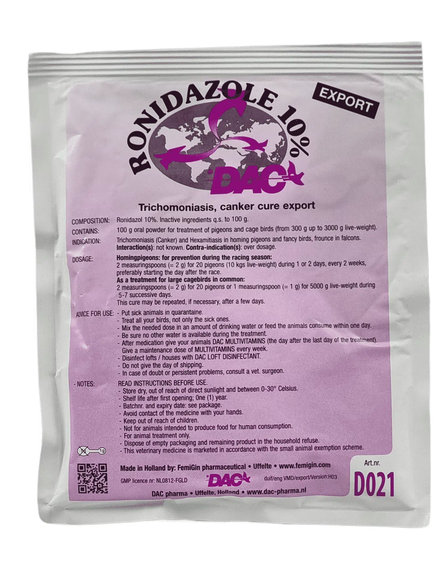 Dac Ronidazole 10 - 100 gr (PREMİKS)