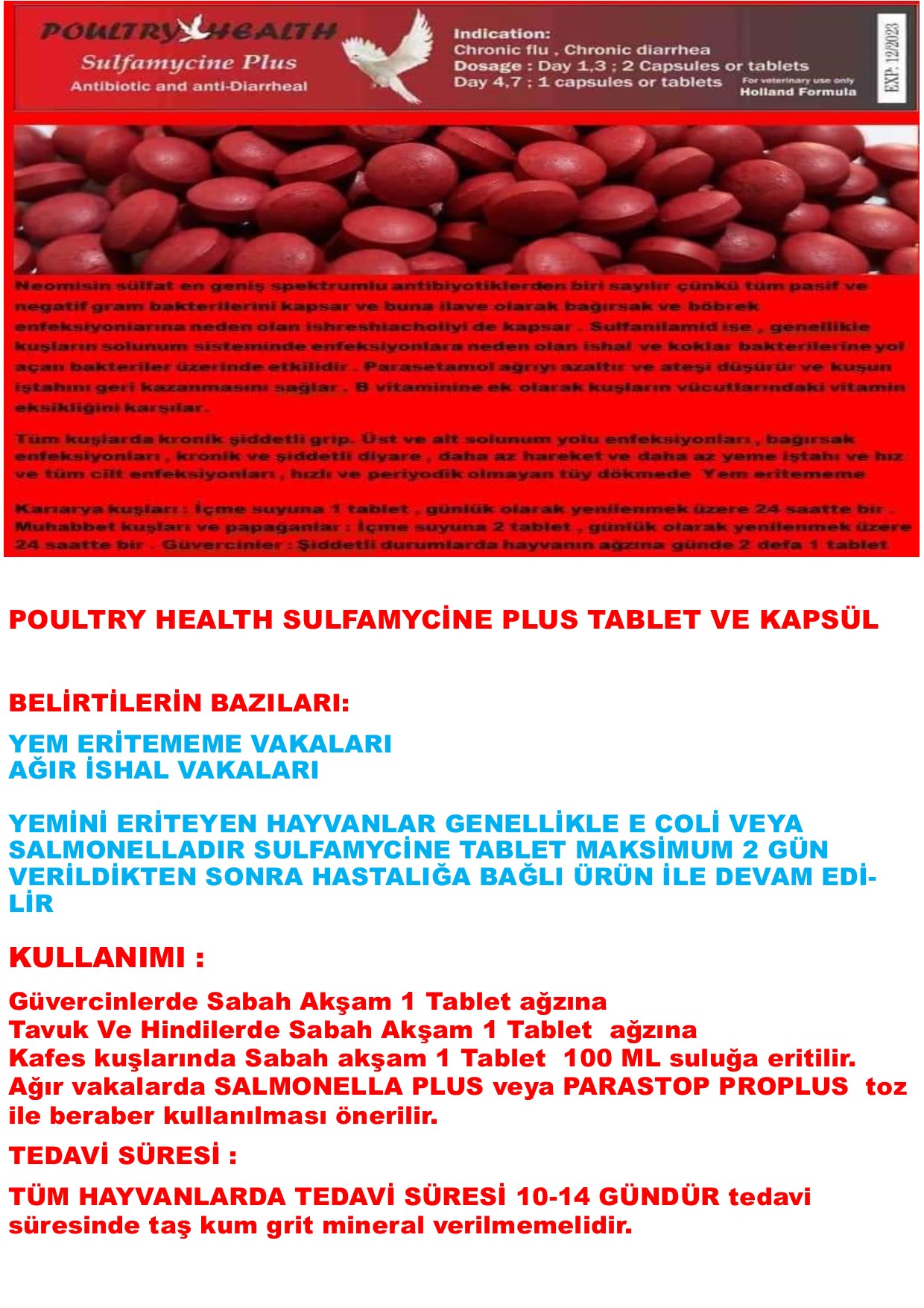 SULFAMYCİNE  TABLET