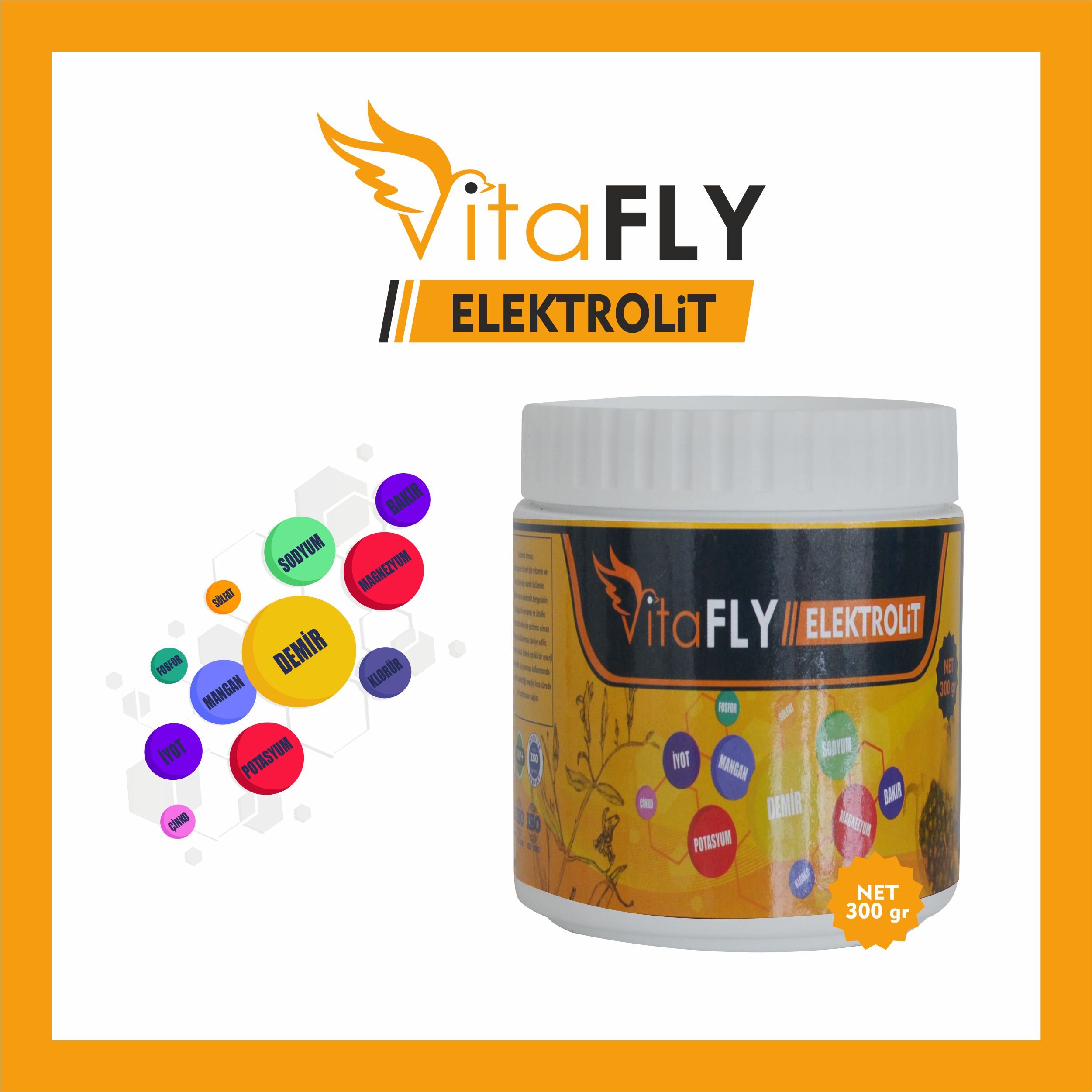 VitaFLY Elektrolit 300 gr (GÜVERCİNLER İÇİN)