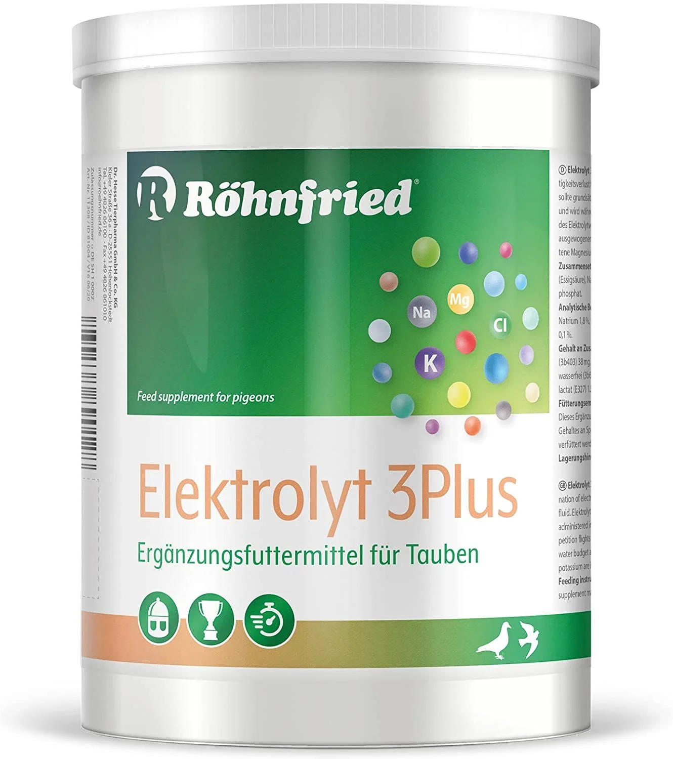 Röhnfried Elektrolyt 3 Plus Kombine Elektrolit Karışımı 600 g