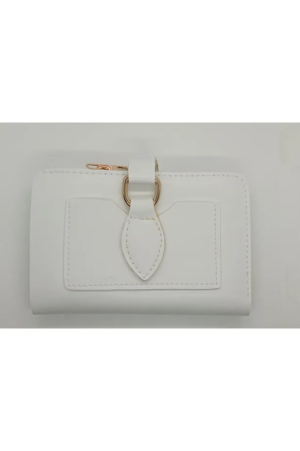  Beyaz Mini Cüzdan 
