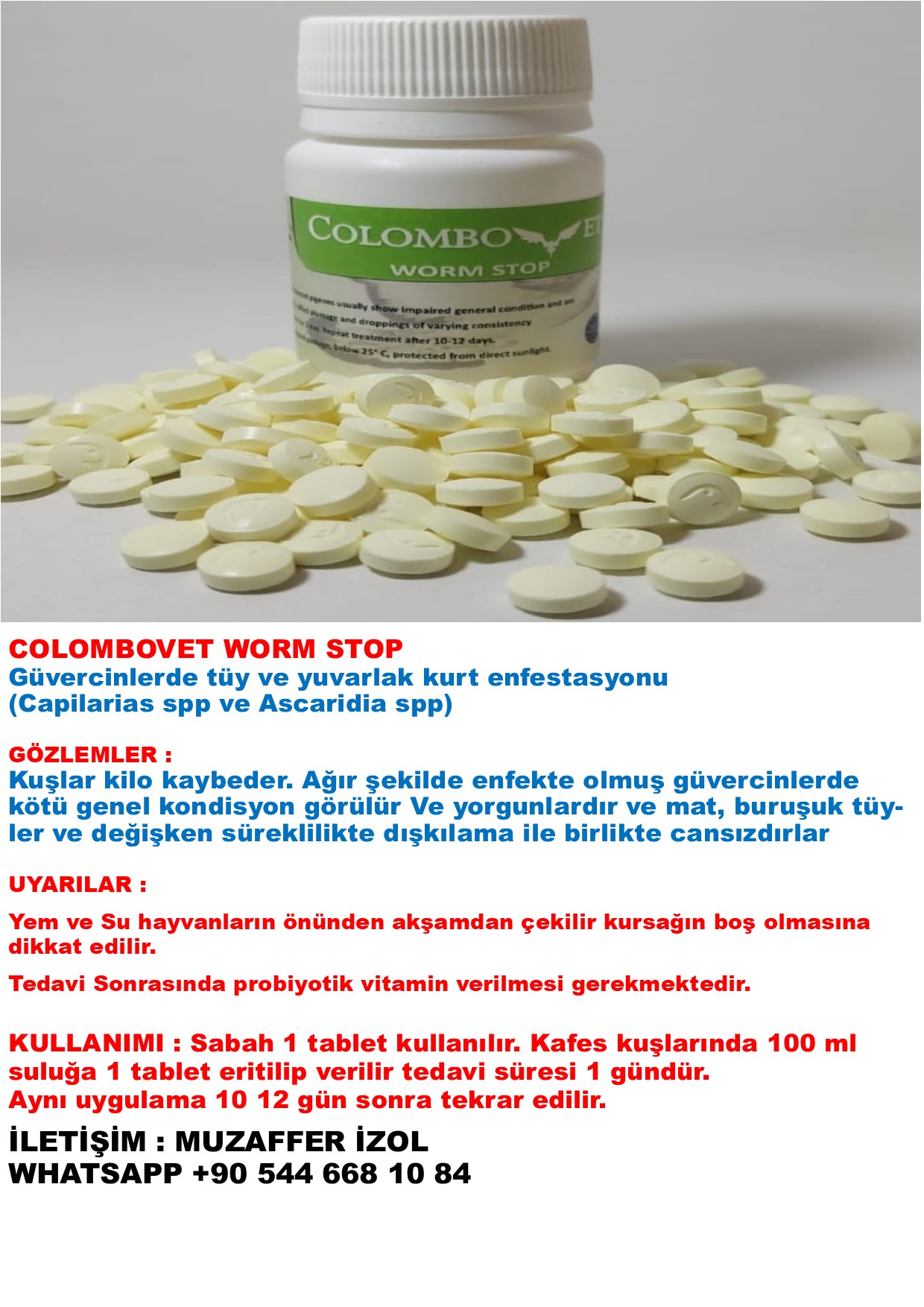 COLOMBOVET worm RESİM