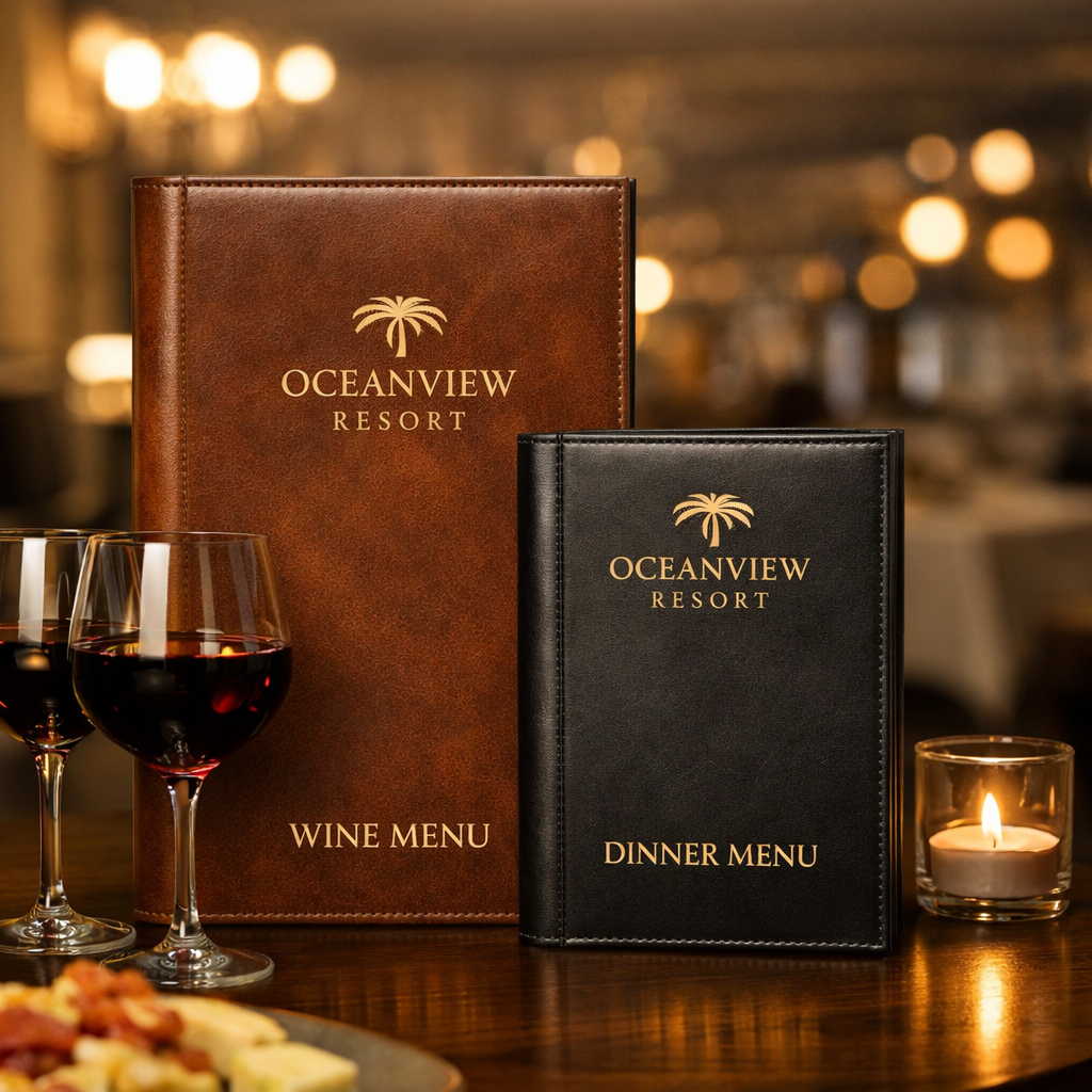 🟩 CASE STUDY – International 5‑Star Resort (Sample) How a Luxury Resort Upgraded Their Guest Experience with AS MENU Leather Menu Covers