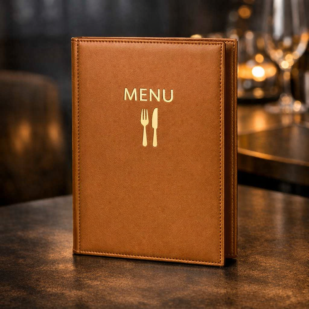 Handmade Leather Menu Covers for Romania’s Boutique Hotels & Restaurants