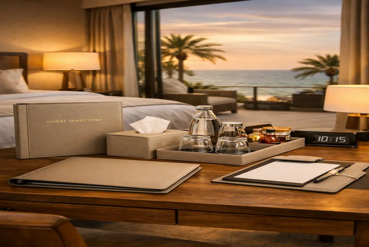 Why California Hotels Prefer Premium Leather Room Accessories”