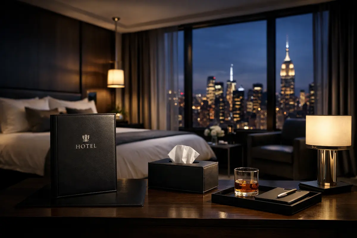 “Why New York Hotels Prefer Premium Leather Room Accessories”