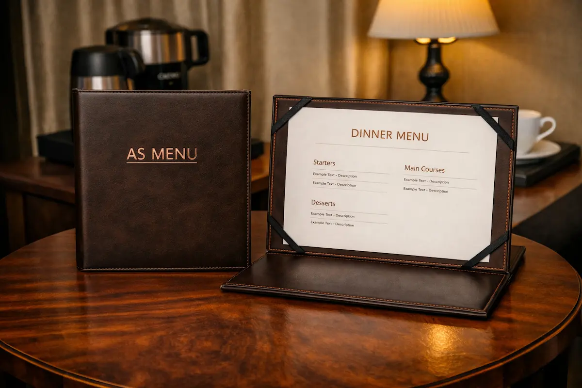 Restoranlarda Premium Sunumun Temel Taşları: Deri Menü, Amerikan Servis ve Hesap Sümeni